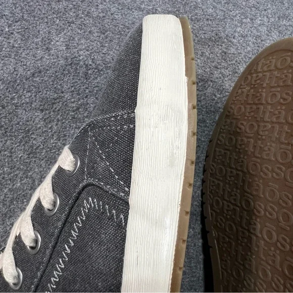 Taos Star Shoes Sneakers Womens Size 8 Dark Gray Washed Denim Casual Lace Up - Picture 7 of 13